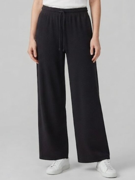 Aritzia Pants - ARITZIA WILFRED Black Wide-Leg Drawstring Pants